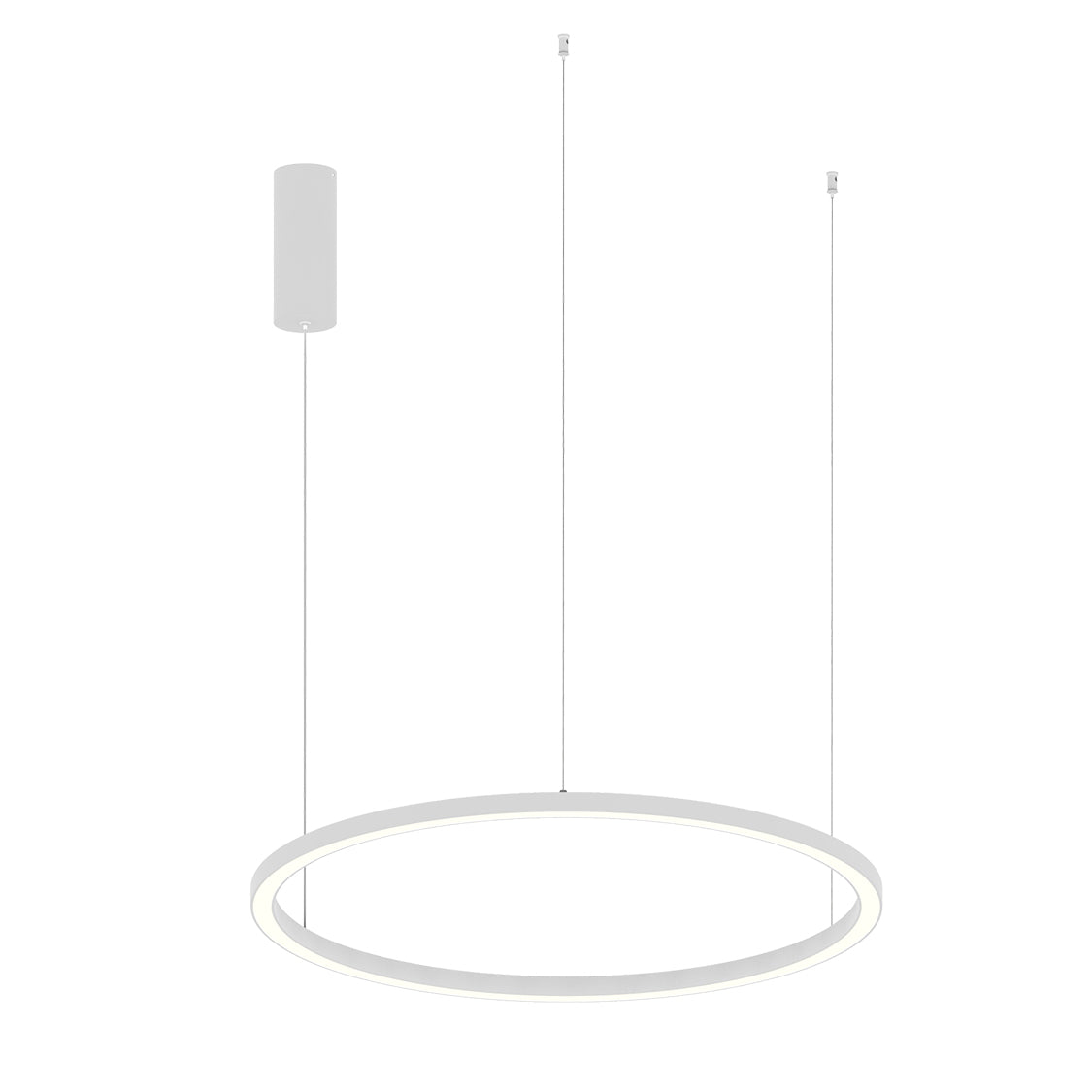 Sospensione in alluminio bianco-nero-oro con diffusore in acrilico cavi in acciaio LED CCT 30W HOOP-S60 Sospensione in alluminio bianco-nero-oro con diffusore in acrilico cavi in acciaio LED CCT 30W HOOP-S60